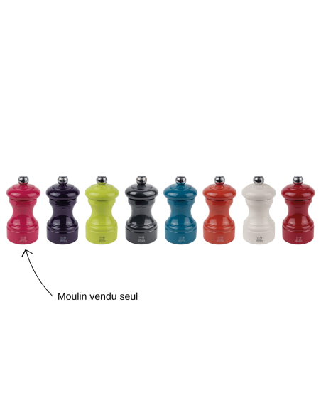 Peugeot Bistro manual pepper mill in candy pink lacquered beechwood 10cm
