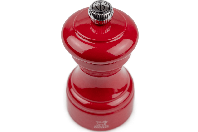 Peugeot Bistro handmatige droogzoutmolen in passierood gelakt hout 10cm