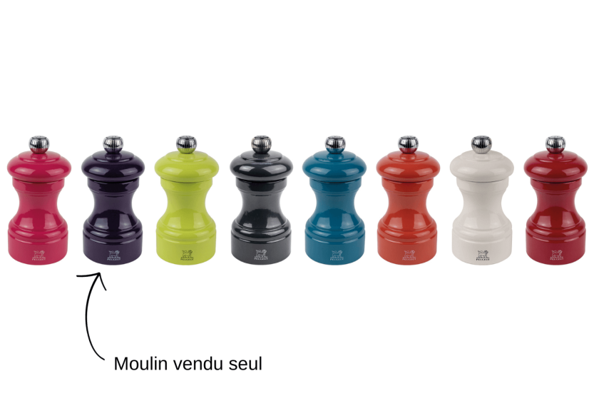 Peugeot Bistro manuell pepperkvern i aubergine lakkert treverk 10cm