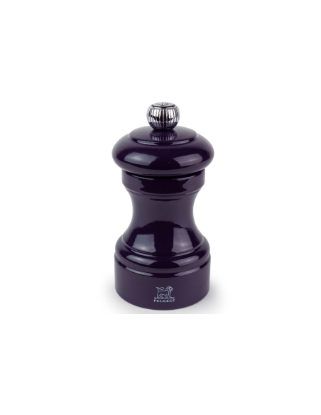 Molinillo de pimienta manual Peugeot Bistro en madera lacada berenjena 10cm