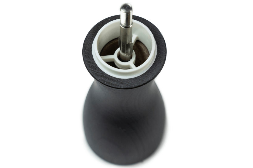 Molinillo de sal manual Peugeot Fidji en madera de haya y acero inoxidable, colección grafito 15cm