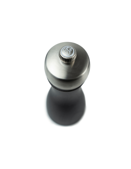Molinillo de sal manual Peugeot Fidji en madera de haya y acero inoxidable, colección grafito 15cm