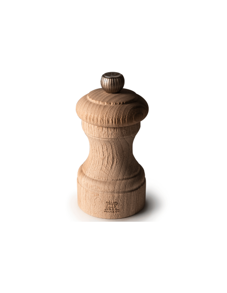 Molinillo de sal en seco manual Peugeot Bistro Nature de madera reciclada 10cm