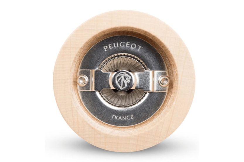 Molinillo de sal en seco manual Peugeot Bistro Nature de madera reciclada 10cm