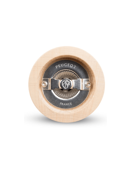 Molinillo de sal en seco manual Peugeot Bistro Nature de madera reciclada 10cm