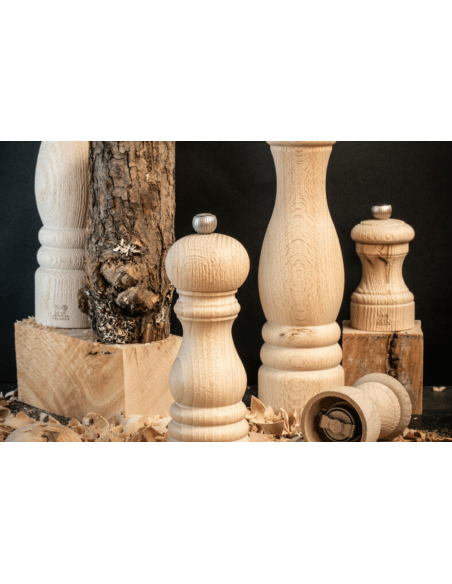 Peugeot Bistro Nature manual dry salt mill in recycled wood 10cm