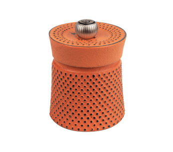 Peugeot Bali gietijzeren oranje handmatige pepermolen 8cm