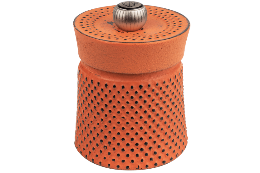 Moinho de pimenta manual em ferro fundido laranja Peugeot Bali 8cm