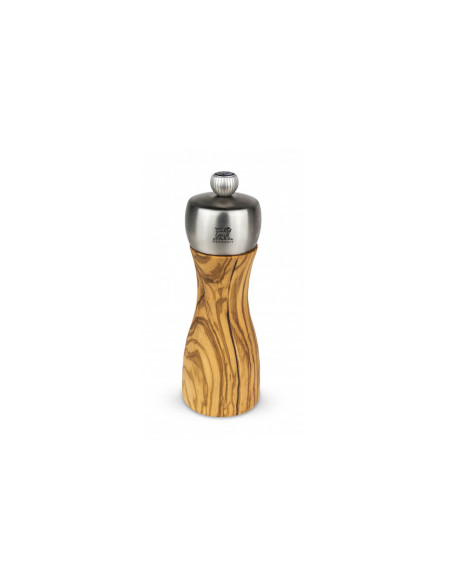 Molinillo de pimienta manual Peugeot Fidji de madera de olivo y acero inoxidable