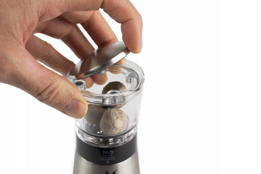 Macina noce moscata manuale Peugeot Daman in acciaio inox e acrilico 15cm