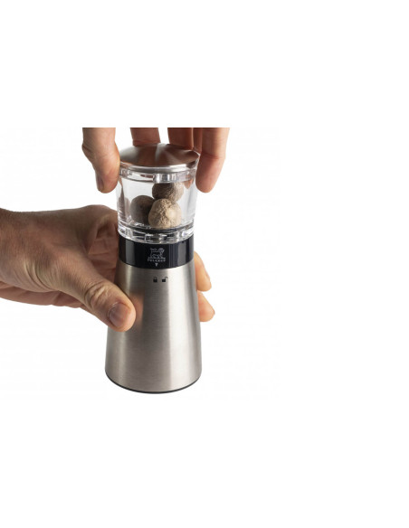 Macina noce moscata manuale Peugeot Daman in acciaio inox e acrilico 15cm