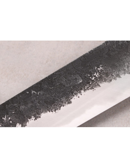 Naoki Mazaki WS2 Negro Nashiji 24cm cuchillo japonés hecho a mano sujihiki