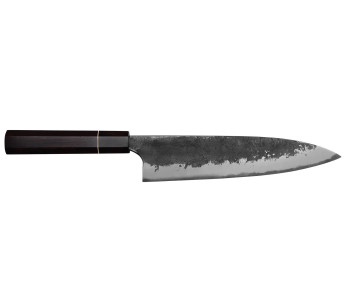 Naoki Mazaki WS2 Black Nashiji 21 cm japansk håndlaget gyutokniv
