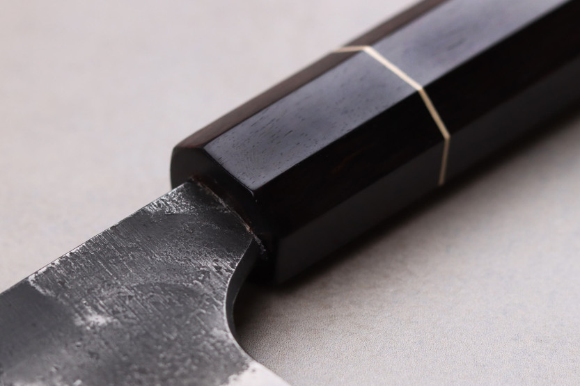 Naoki Mazaki WS2 Black Nashiji 21cm Japanese handmade gyuto knife