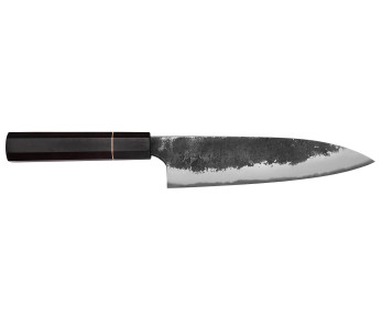 Naoki Mazaki WS2 Black Nashiji 18 cm japansk håndlaget gyutokniv