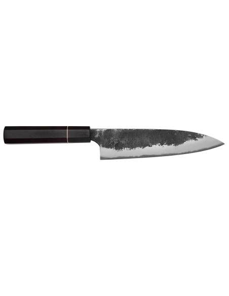 Naoki Mazaki WS2 Black Nashiji 18 cm coltello giapponese gyuto fatto a mano