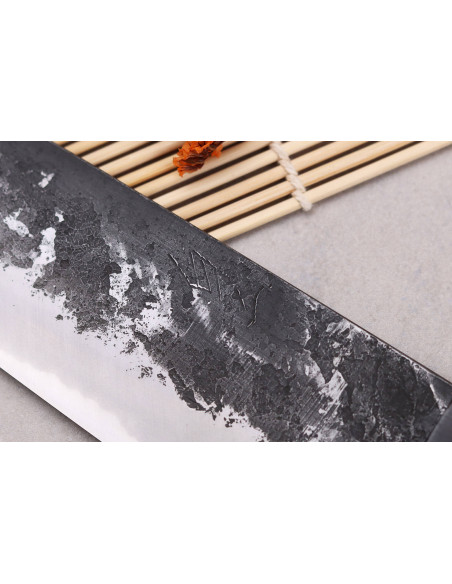 Naoki Mazaki WS2 Black Nashiji 18 cm japansk håndlavet gyuto-kniv