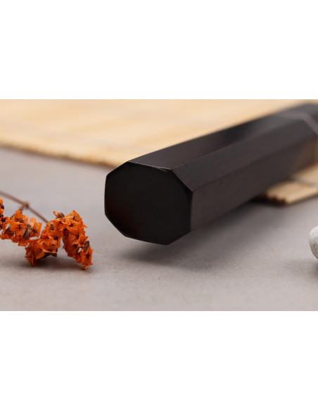 Naoki Mazaki WS2 Black Nashiji 18cm Japans handgemaakt gyuto mes