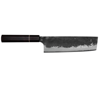 coltello nakiri 16,5cm Japonais artisanal Naoki Mazaki WS2 Black Nashiji