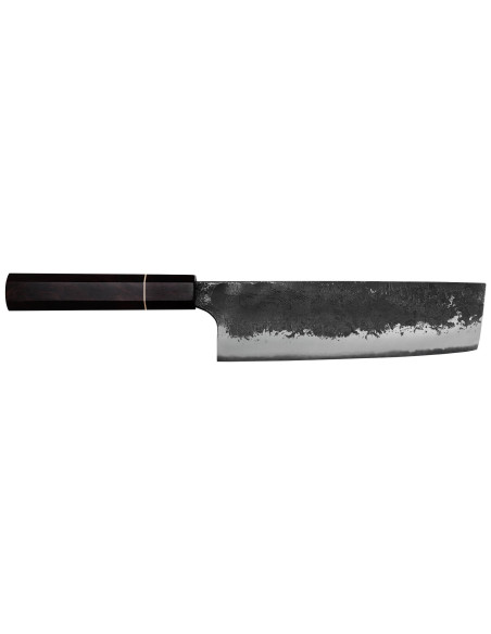 coltello nakiri 16,5cm Japonais artisanal Naoki Mazaki WS2 Black Nashiji