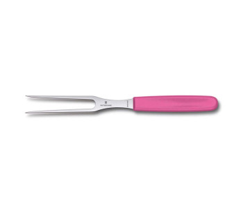Leikkuuhaarukka vaaleanpunainen kahva ruostumaton terä 15cm Victorinox