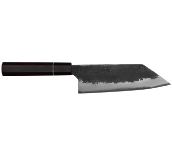 Faca bunka japonesa artesanal Naoki Mazaki WS2 Preto Nashiji de 16,5 cm