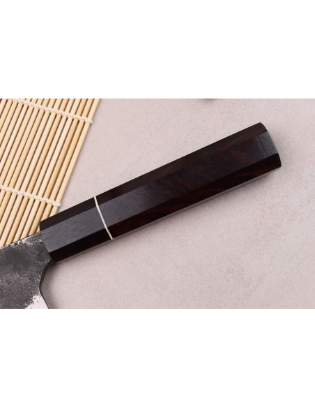 16,5 cm Naoki Mazaki WS2 Nero Nashiji Coltello bunka giapponese fatto a mano