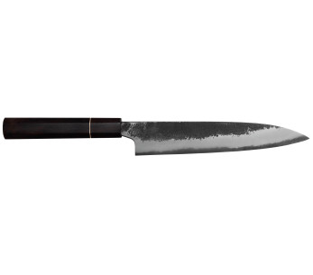 Naoki Mazaki WS2 Black Nashiji 18 cm japansk håndlaget universalkniv
