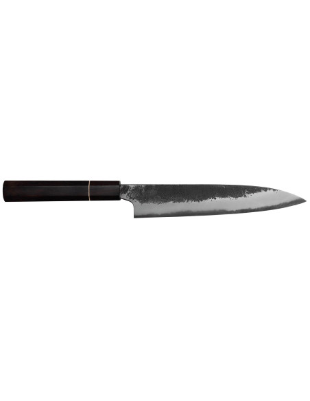 Japanisches handgefertigtes Universalmesser 18cm Naoki Mazaki WS2 Black Nashiji