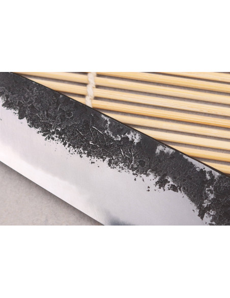 Naoki Mazaki WS2 Black Nashiji 12cm handmade Japanese Universal knife