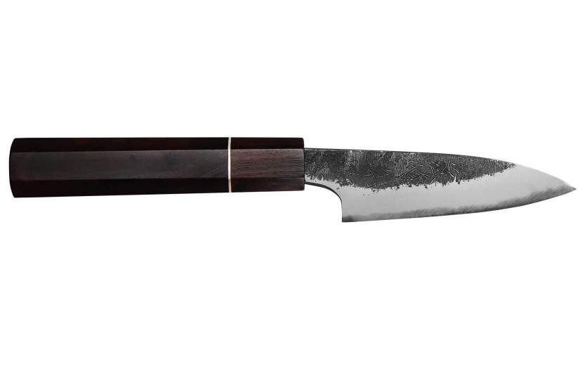 Naoki Mazaki WS2 Black Nashiji 9cm Japanese handmade paring knife