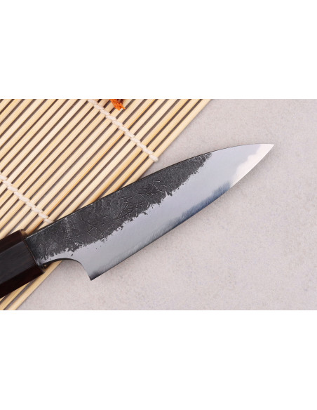 Naoki Mazaki WS2 Musta Nashiji 9cm japanilainen käsintehty kuorintaveitsi