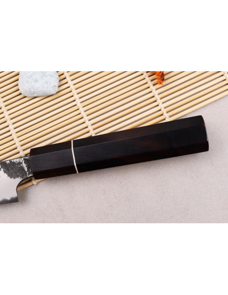 Japanisches handgefertigtes Spickmesser 9cm Naoki Mazaki WS2 Black Nashiji