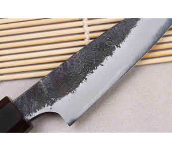 Naoki Mazaki WS2 Musta Nashiji 9cm japanilainen käsintehty kuorintaveitsi 2