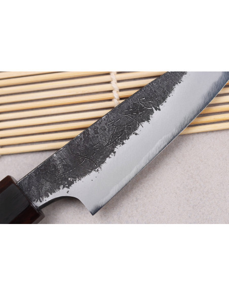 Japanisches handgefertigtes Spickmesser 9cm Naoki Mazaki WS2 Black Nashiji