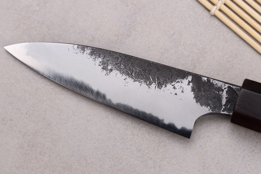 Faca de aparar tradicional japonesa Naoki Mazaki WS2 Black Nashiji 9cm