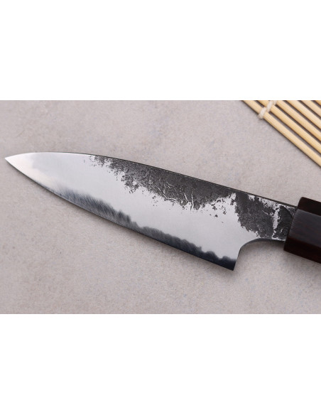 Faca de aparar tradicional japonesa Naoki Mazaki WS2 Black Nashiji 9cm