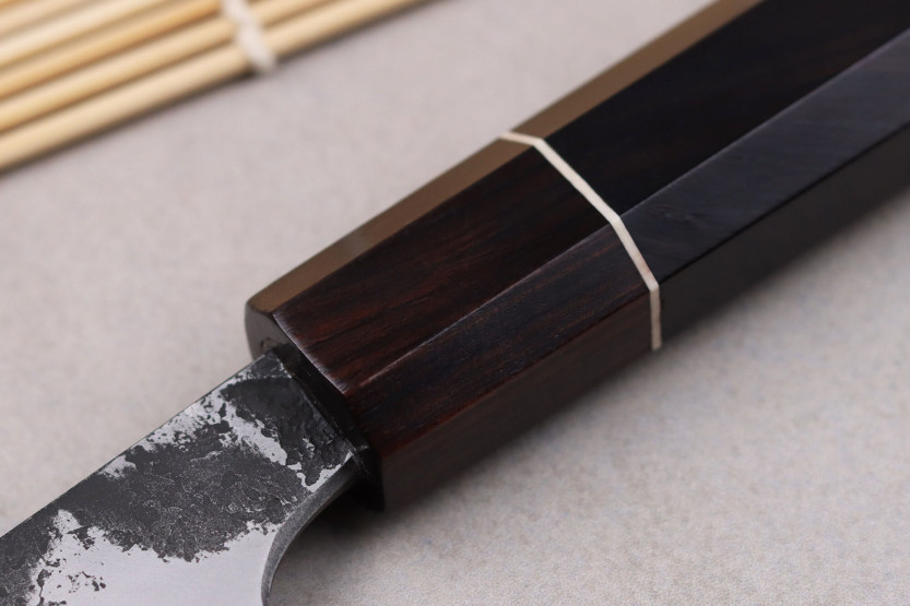 Japanisches handgefertigtes Spickmesser 9cm Naoki Mazaki WS2 Black Nashiji