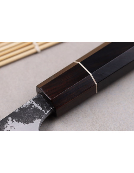 Japanisches handgefertigtes Spickmesser 9cm Naoki Mazaki WS2 Black Nashiji