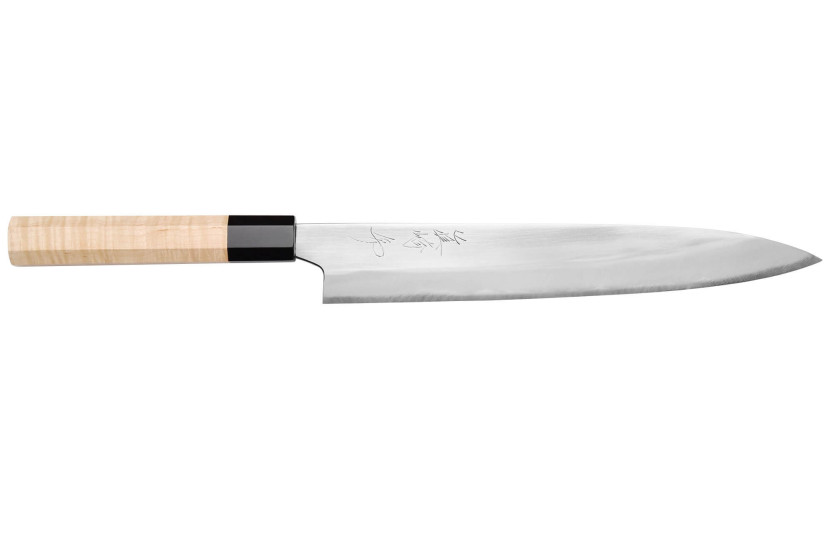 Sujihiki-Messer 24cm japanisch handgefertigt Naoki Mazaki WS2 poliert