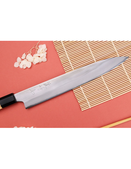 Naoki Mazaki WS2 24cm Japanese sujihiki knife, polished