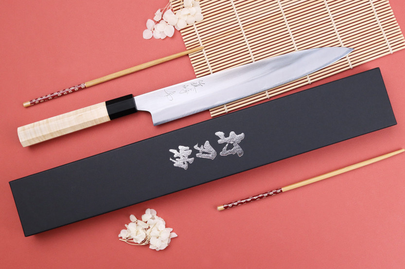 Naoki Mazaki WS2 24 cm japansk sujihiki-kniv, polert