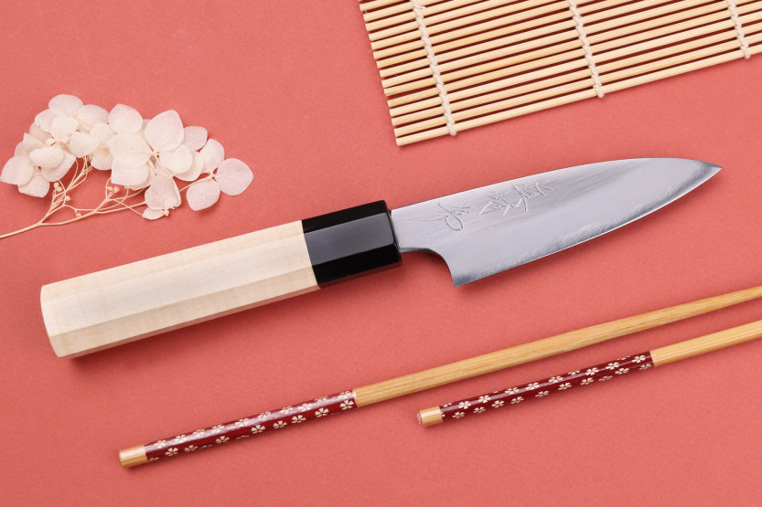 Japanisches Spickmesser 9cm handgefertigt Naoki Mazaki WS2 poliert