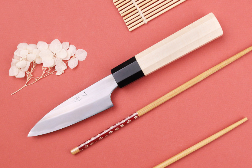 Japanisches Spickmesser 9cm handgefertigt Naoki Mazaki WS2 poliert