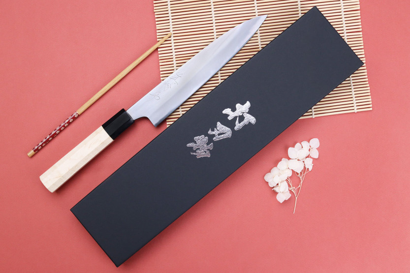 cuchillo universal japonesa artesanal pulida Naoki Mazaki WS2 de 18cm