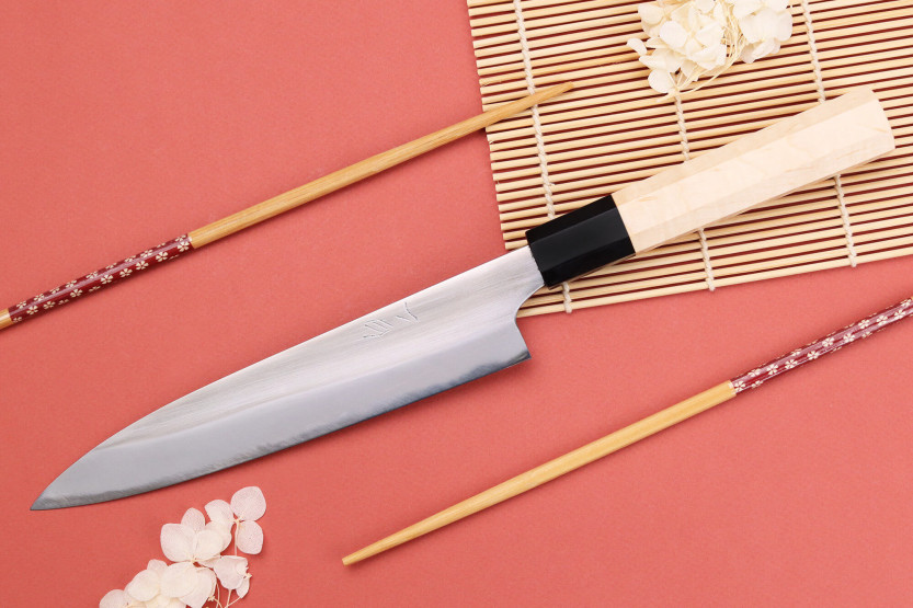 cuchillo universal japonesa artesanal pulida Naoki Mazaki WS2 de 18cm