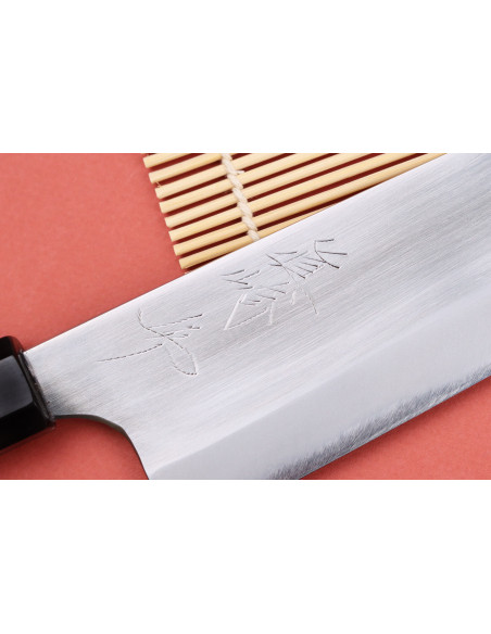16,5cm Naoki Mazaki WS2 polerad japansk handgjord bunka-kniv