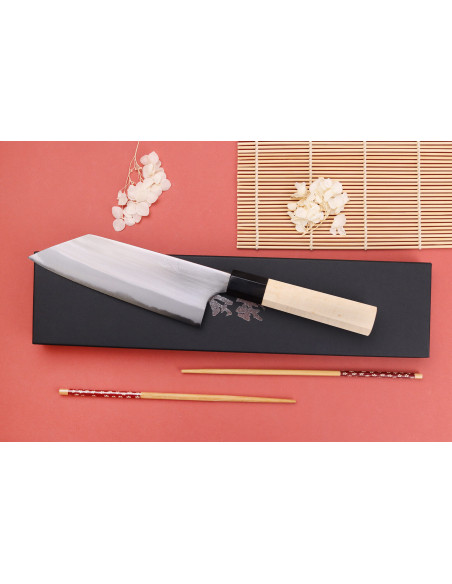 16,5cm Naoki Mazaki WS2 gepolijst Japans handgemaakt bunka mes