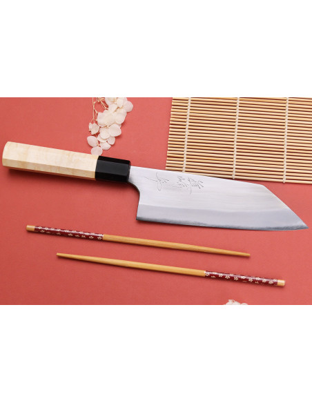 16,5cm Naoki Mazaki WS2 gepolijst Japans handgemaakt bunka mes
