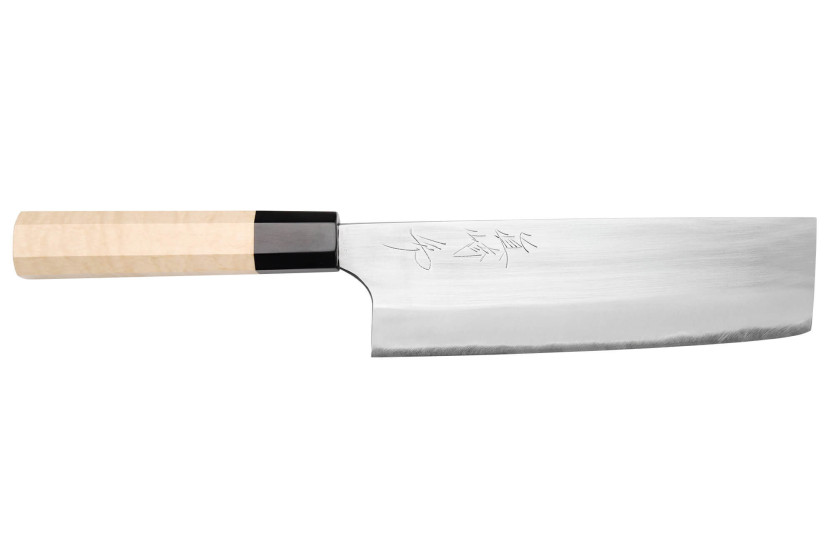 faca nakiri 16,5cm japonês artesanal Naoki Mazaki WS2 poli
